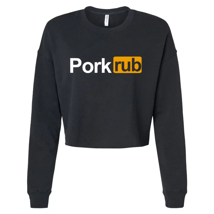 Porkrub, Pork Rub Funny BBQ Smoker & Barbecue Grilling Cropped Pullover Crew