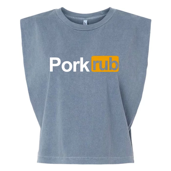 Porkrub, Pork Rub Funny BBQ Smoker & Barbecue Grilling Garment-Dyed Women's Muscle Tee