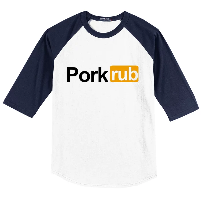 Porkrub, Pork Rub Funny BBQ Smoker & Barbecue Grilling Baseball Sleeve Shirt