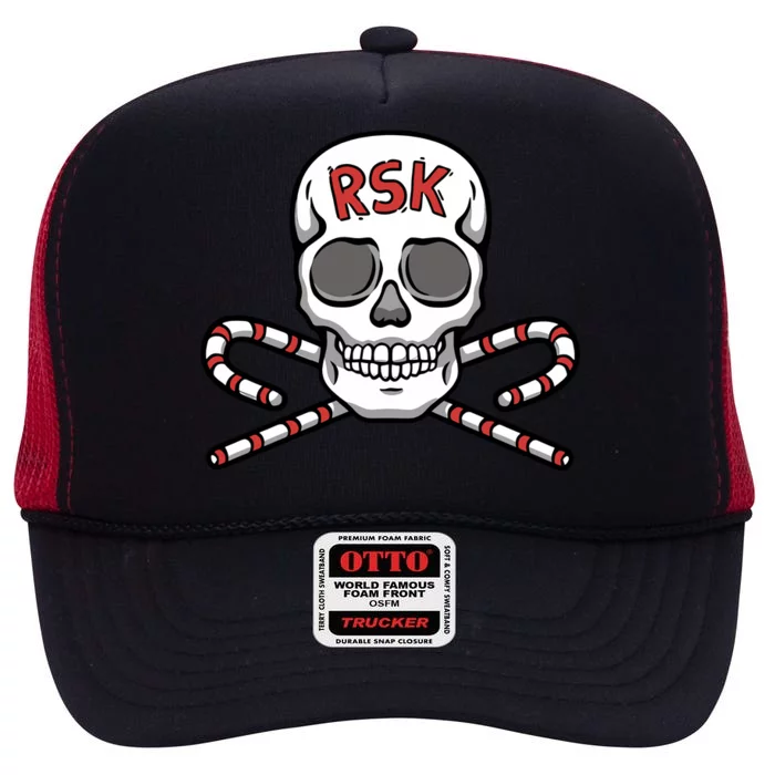 Pka Podcast Real Sweet Skull High Crown Mesh Trucker Hat