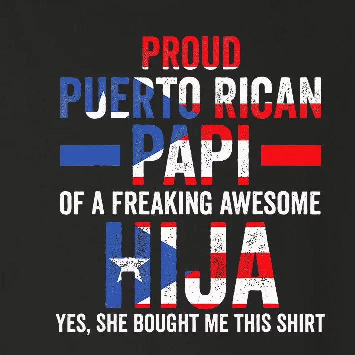 Proud Puerto Rican Papi Of Hija Puerto Rico Dad Daughter Toddler Long Sleeve Shirt