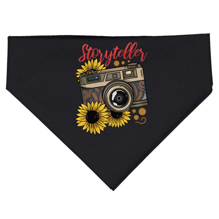 Photographer Photography Storyteller Camera Gift USA-Made Doggie Bandana