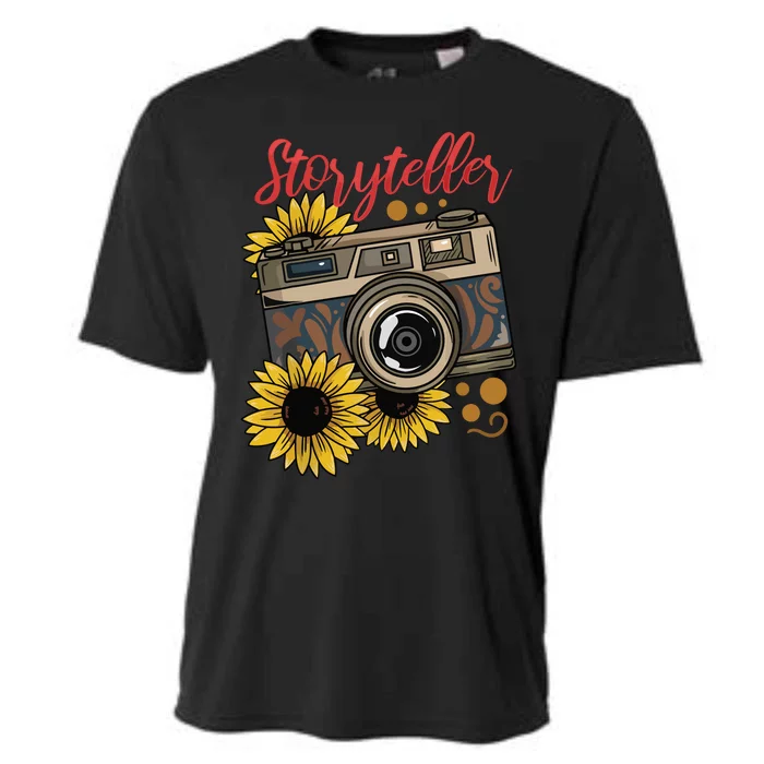 Photographer Photography Storyteller Camera Gift Cooling Performance Crew T-Shirt