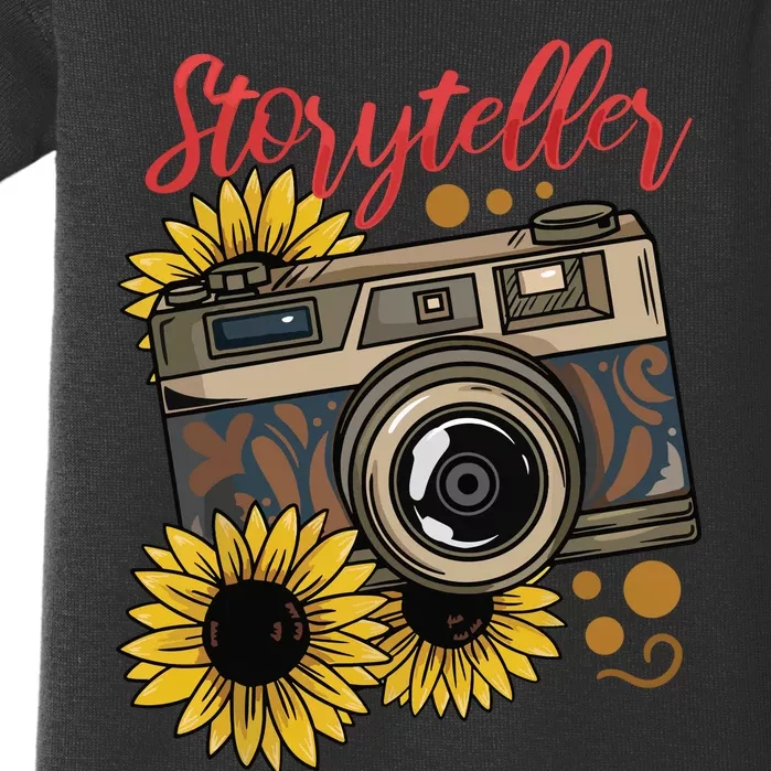 Photographer Photography Storyteller Camera Gift Baby Bodysuit