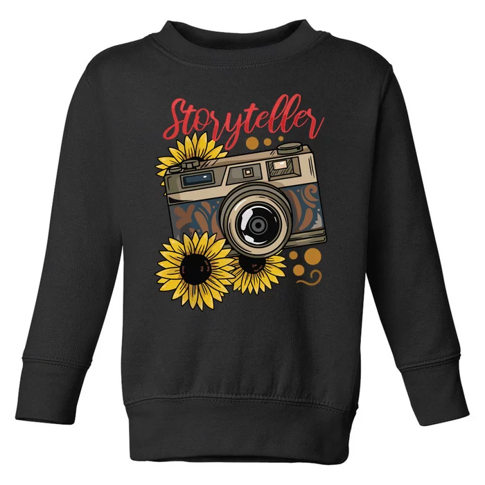 Photographer Photography Storyteller Camera Gift Toddler Sweatshirt