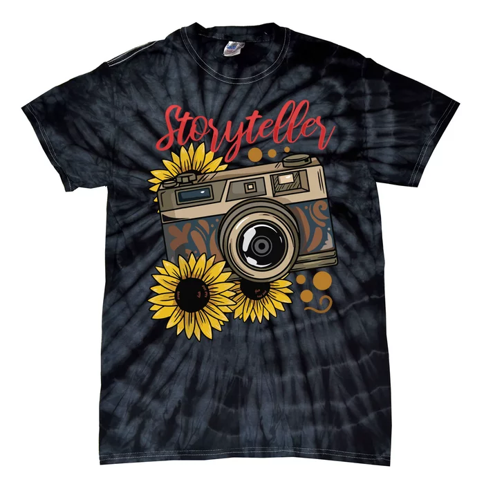 Photographer Photography Storyteller Camera Gift Tie-Dye T-Shirt