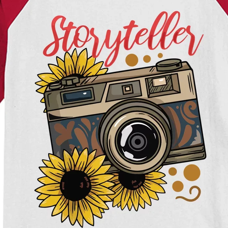 Photographer Photography Storyteller Camera Gift Kids Colorblock Raglan Jersey