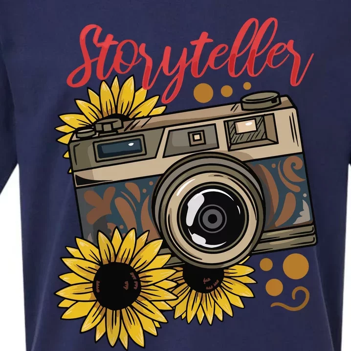 Photographer Photography Storyteller Camera Gift Sueded Cloud Jersey T-Shirt