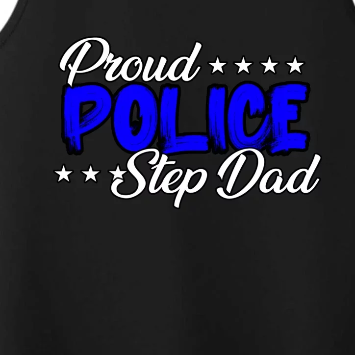 Proud Police Step Dad Gift Performance Tank