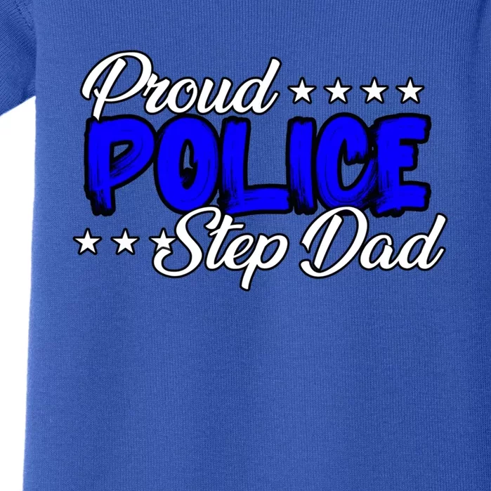 Proud Police Step Dad Gift Baby Bodysuit