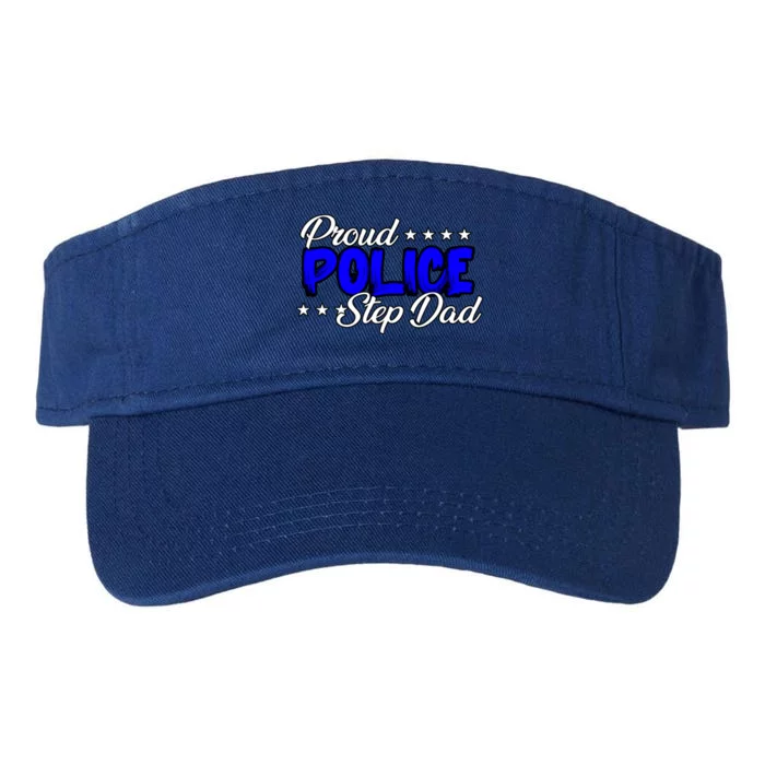 Proud Police Step Dad Gift Valucap Bio-Washed Visor