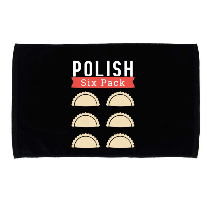 Polish Pierogi Six Pack Funny Abs Gym Design Gift Microfiber Hand Towel