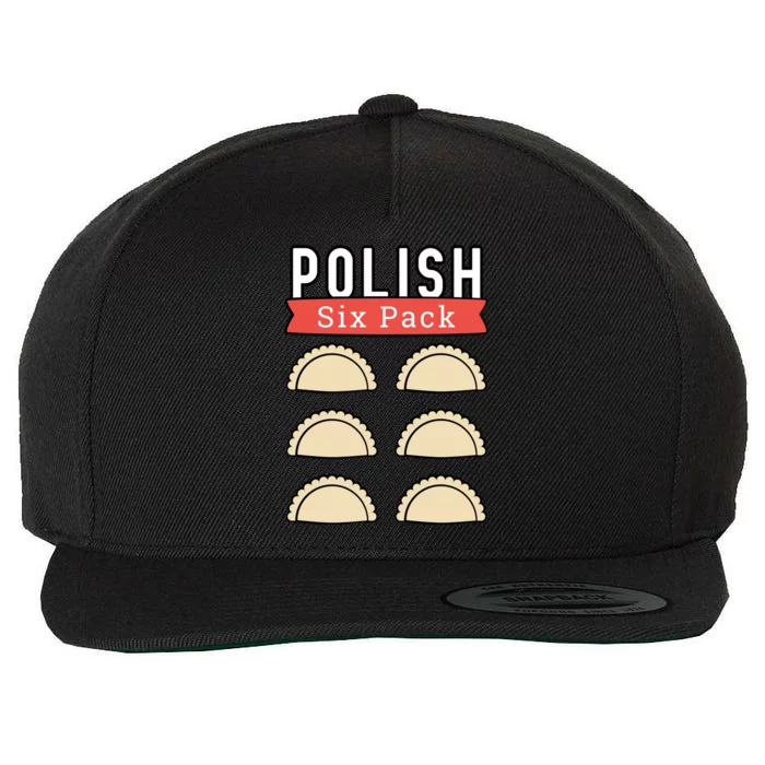 Polish Pierogi Six Pack Funny Abs Gym Design Gift Wool Snapback Cap