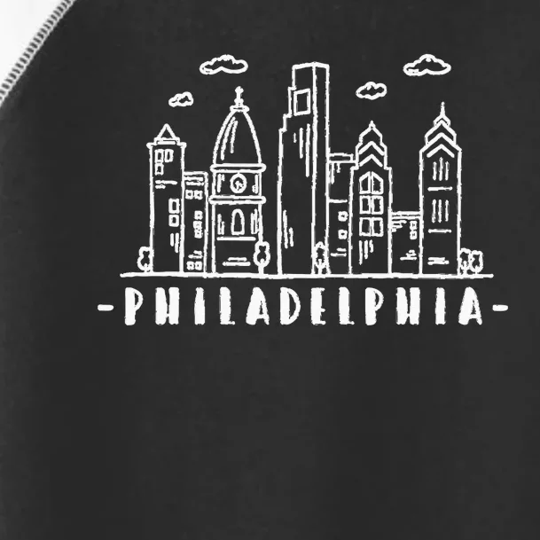 Philadelphia Pennsylvania Skyline Toddler Fine Jersey T-Shirt