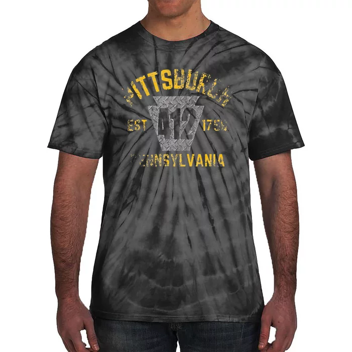 Pittsburgh Pennsylvania Sl City 412 Established Vintage Tie-Dye T-Shirt