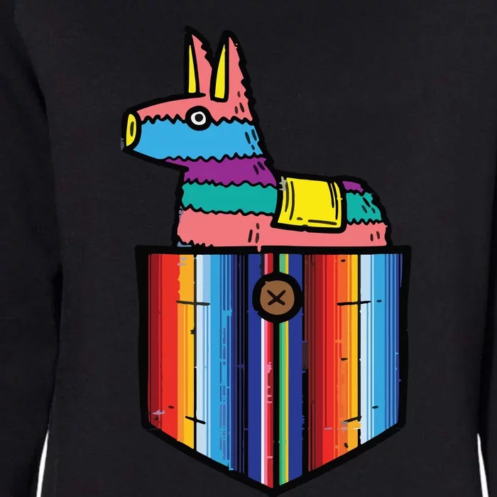 Pocket Pinata Serape Cinco De Mayo Mexican Fiesta Party Womens California Wash Sweatshirt