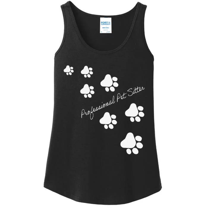 Professional Pet Sitter Paws Ladies Essential Tank