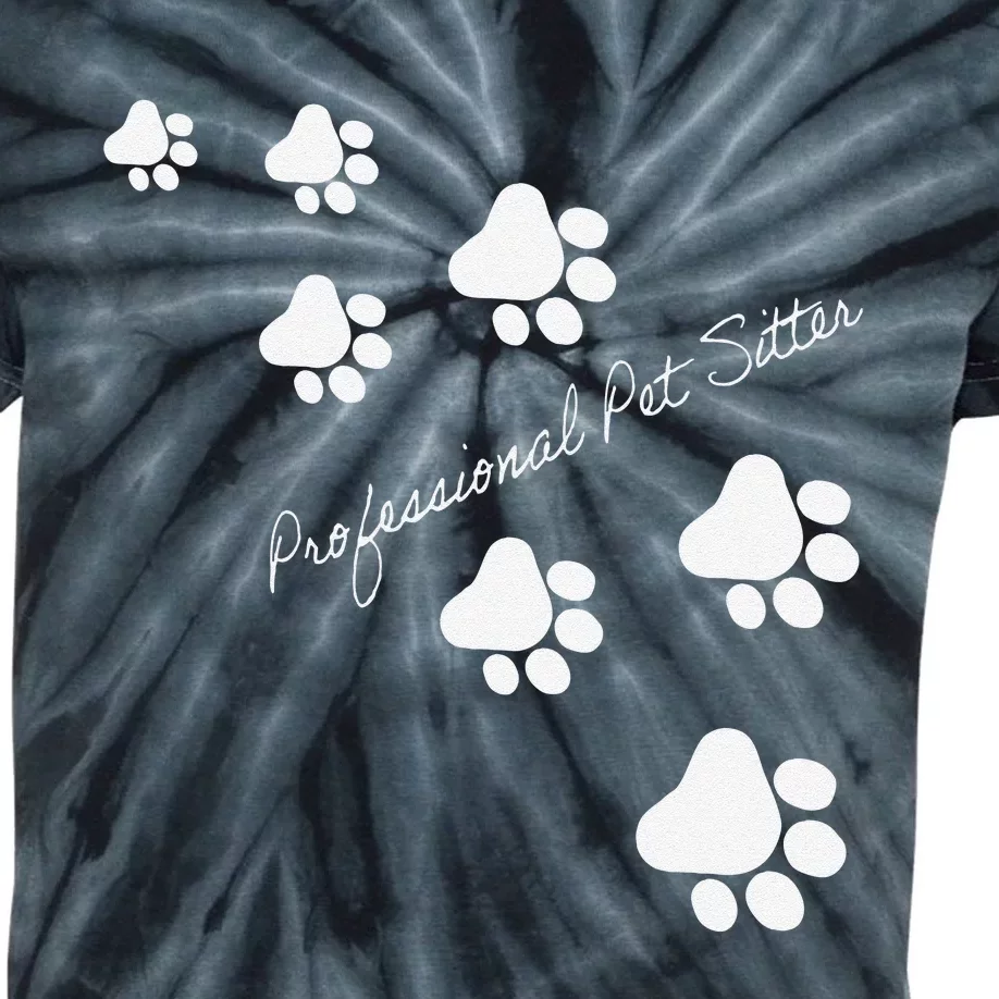 Professional Pet Sitter Paws Kids Tie-Dye T-Shirt