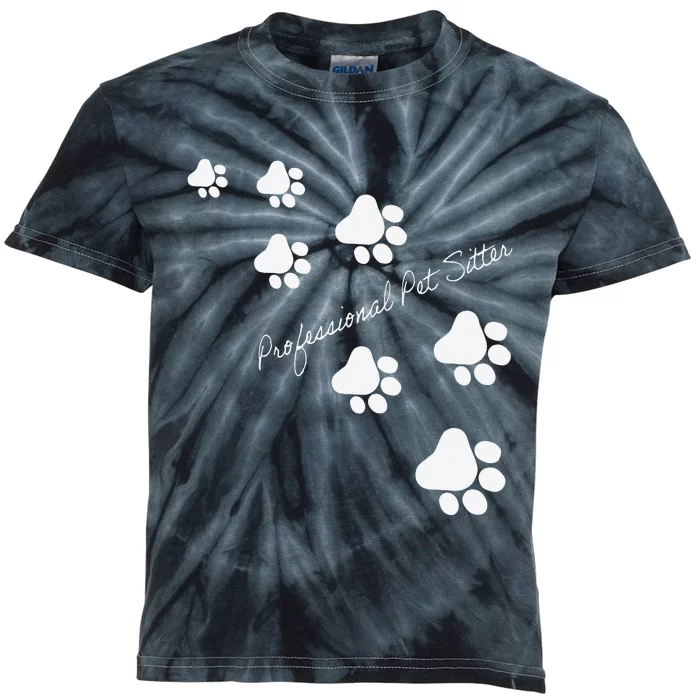 Professional Pet Sitter Paws Kids Tie-Dye T-Shirt