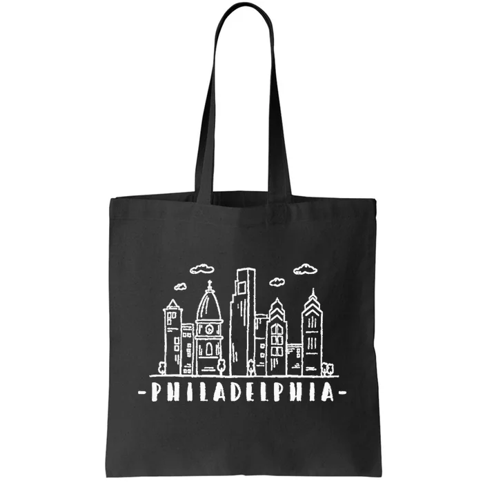 Philadelphia Pennsylvania Skyline Tote Bag