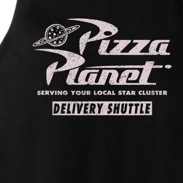 Pizza Planet Silver Delivery Shuttle Ladies Tri-Blend Wicking Tank