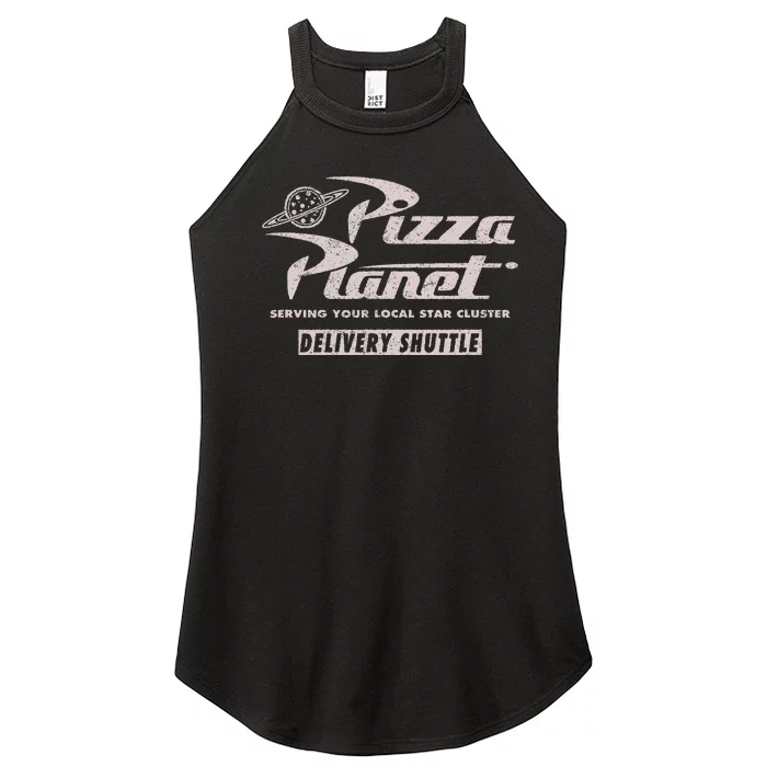 Pizza Planet Silver Delivery Shuttle Women’s Perfect Tri Rocker Tank