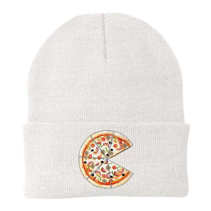 Pizza Pie & Slice Dad And Son Pizza Funny Father's Day Knit Cap Winter Beanie