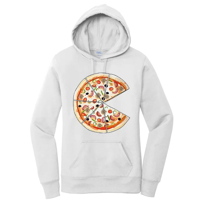 Pizza Pie & Slice Dad And Son Pizza Funny Father's Day Women's Pullover Hoodie