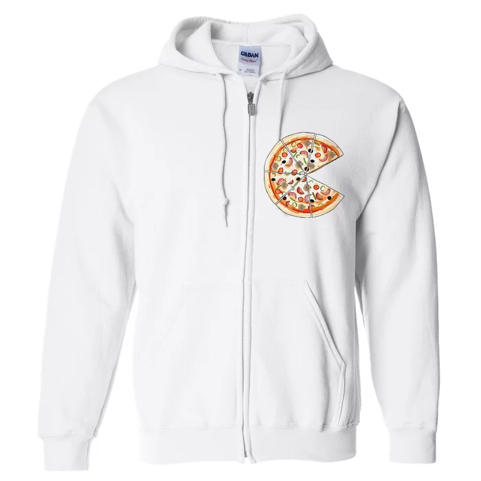 Pizza Pie & Slice Dad And Son Pizza Funny Father's Day Full Zip Hoodie