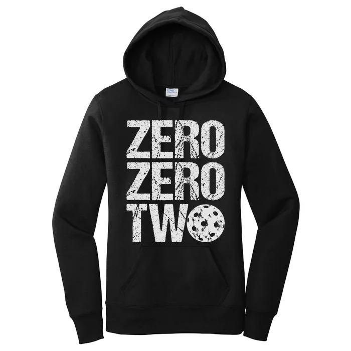 Pickleball Player Starting Score ZeroZero Two Serve First Women's Pullover Hoodie