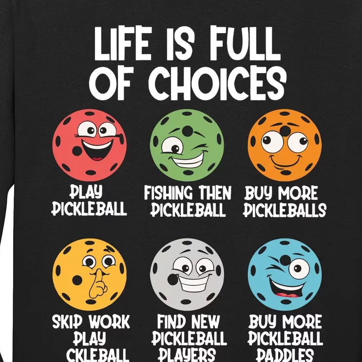 Pickleball Player Sport Tall Long Sleeve T-Shirt