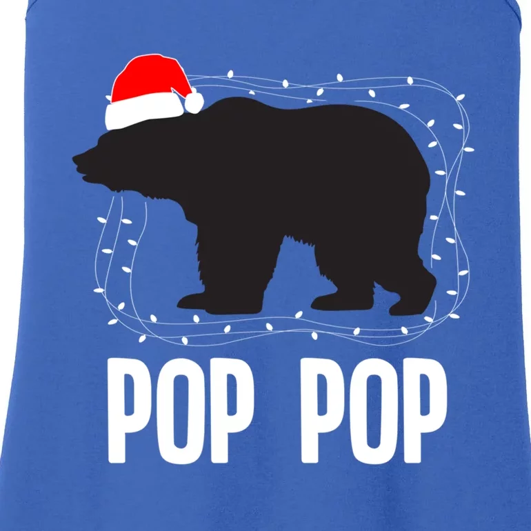 Pop Pop Santa Hat Christmas Bear Matching Family Gift Ladies Essential Tank