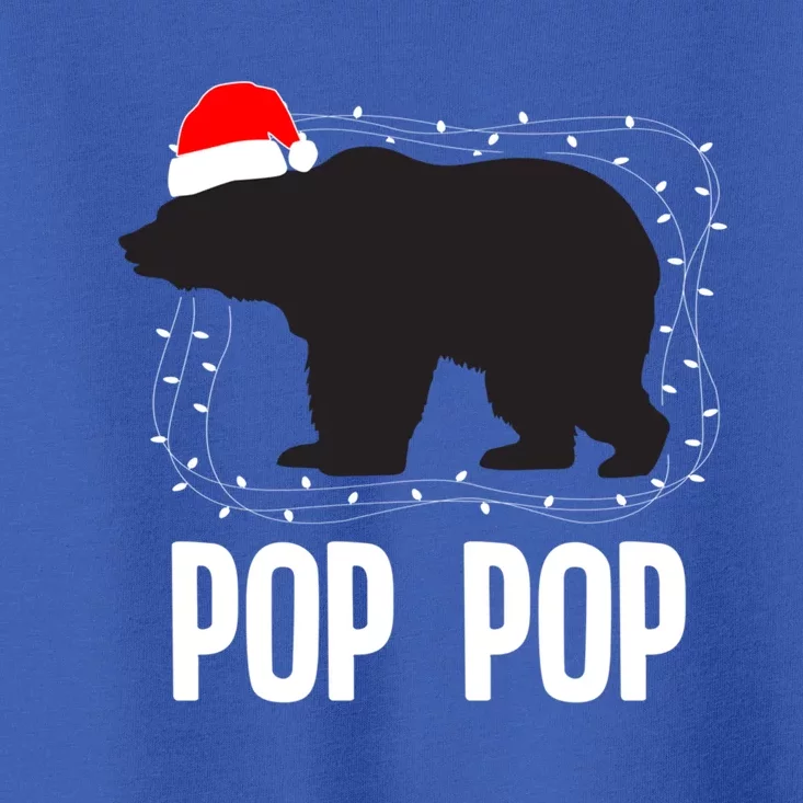 Pop Pop Santa Hat Christmas Bear Matching Family Gift Toddler T-Shirt