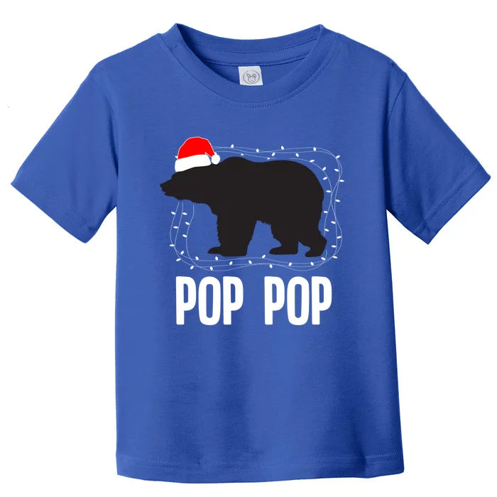 Pop Pop Santa Hat Christmas Bear Matching Family Gift Toddler T-Shirt