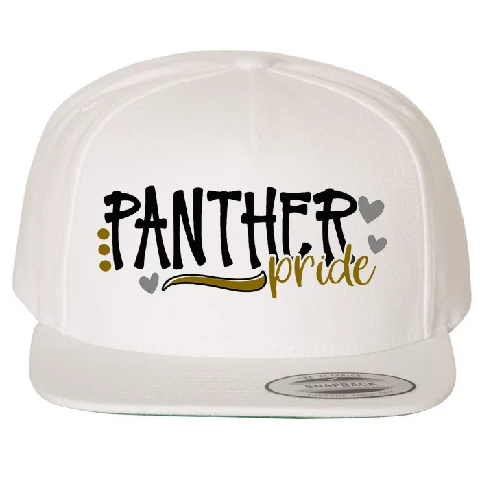 Panther Pride School Sports Fan Team Spirit Wool Snapback Cap