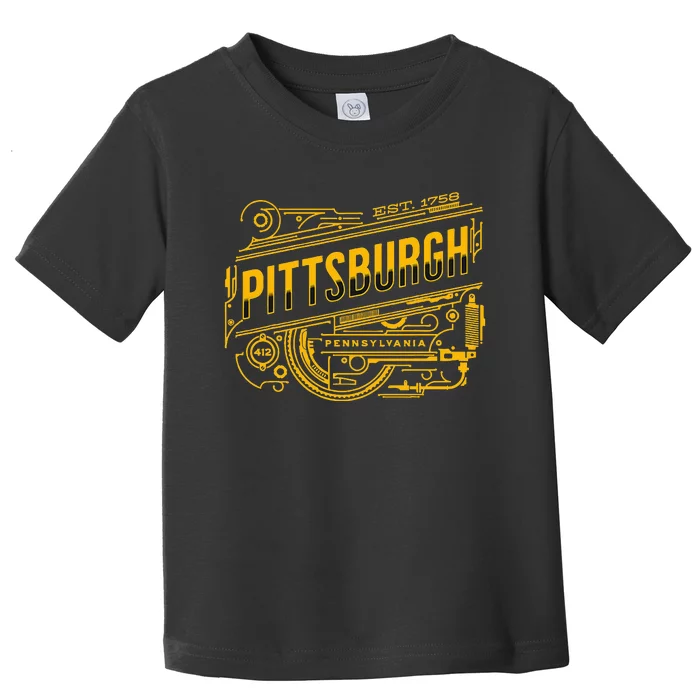 Pittsburgh Pennsylvania Steel City 412 Home Vintage Toddler T-Shirt