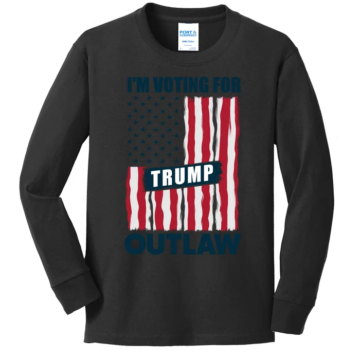 Patriotic Political Support Graphic Kids Long Sleeve Shirt