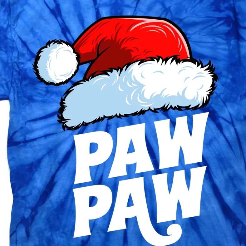 Paw Paw Santa Claus Hat Christmas Matching Family Pajama Gift Tie-Dye T-Shirt