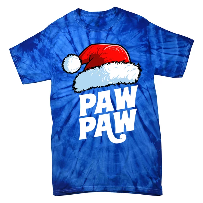 Paw Paw Santa Claus Hat Christmas Matching Family Pajama Gift Tie-Dye T-Shirt