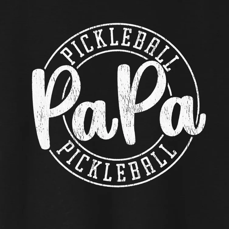 Pickleball Papa Sport Pickleball player grandpa father's day Women's Crop Top Tee