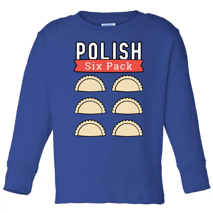 Polish Pierogi Six Pack Funny Abs Gym Design Gift Toddler Long Sleeve Shirt