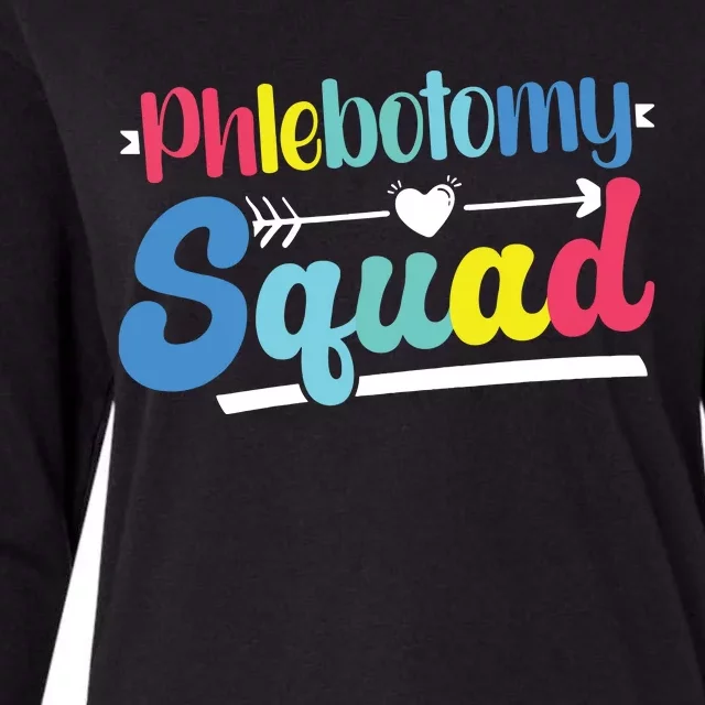 Phlebotomist Phlebotomy Squad Womens Cotton Relaxed Long Sleeve T-Shirt