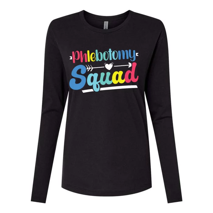 Phlebotomist Phlebotomy Squad Womens Cotton Relaxed Long Sleeve T-Shirt