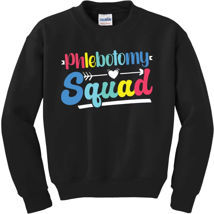 Phlebotomist Phlebotomy Squad Kids Sweatshirt