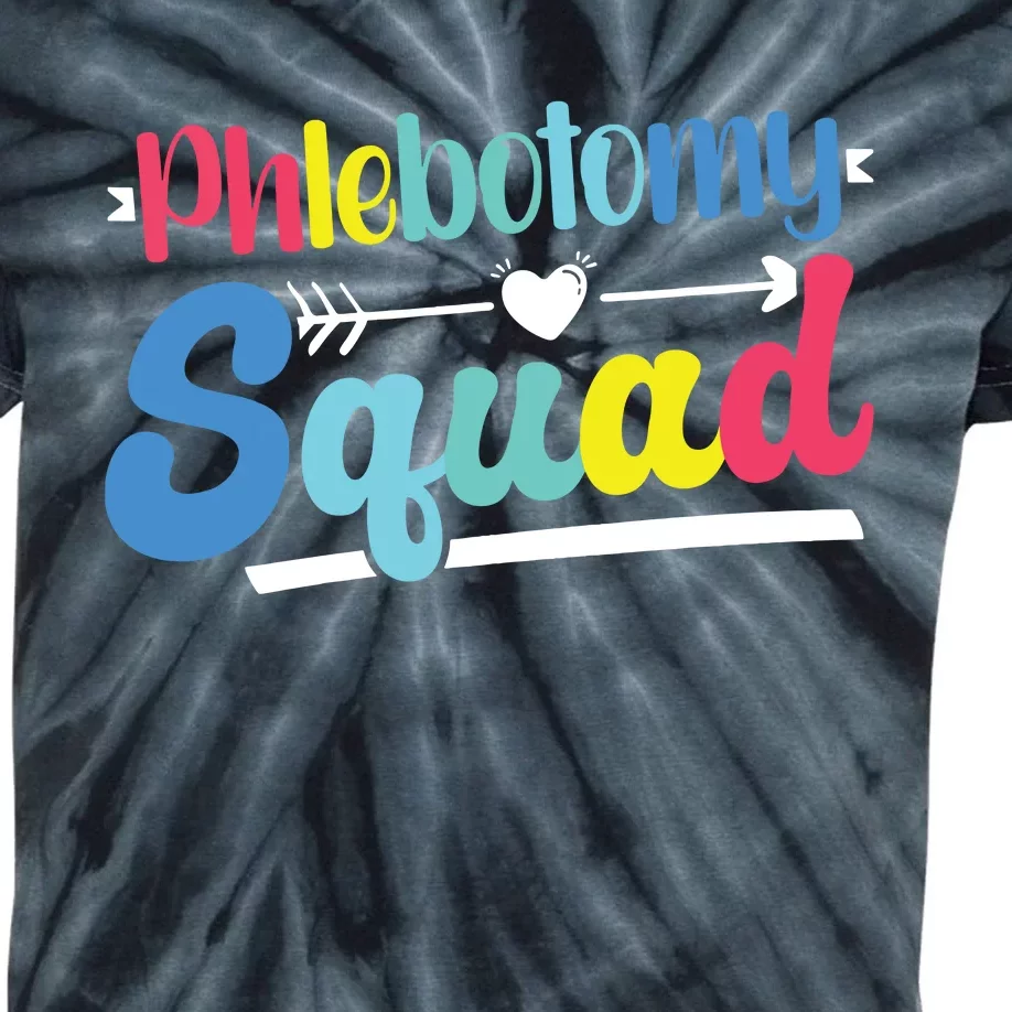 Phlebotomist Phlebotomy Squad Kids Tie-Dye T-Shirt