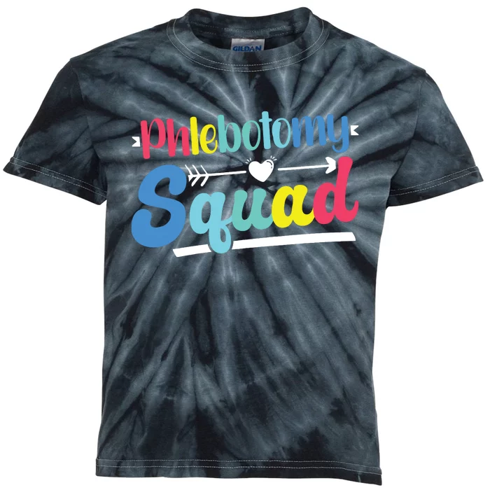 Phlebotomist Phlebotomy Squad Kids Tie-Dye T-Shirt