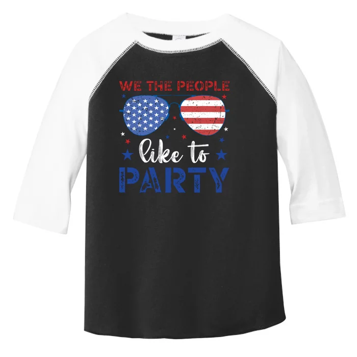 Patriotic Party Shades Toddler Fine Jersey T-Shirt