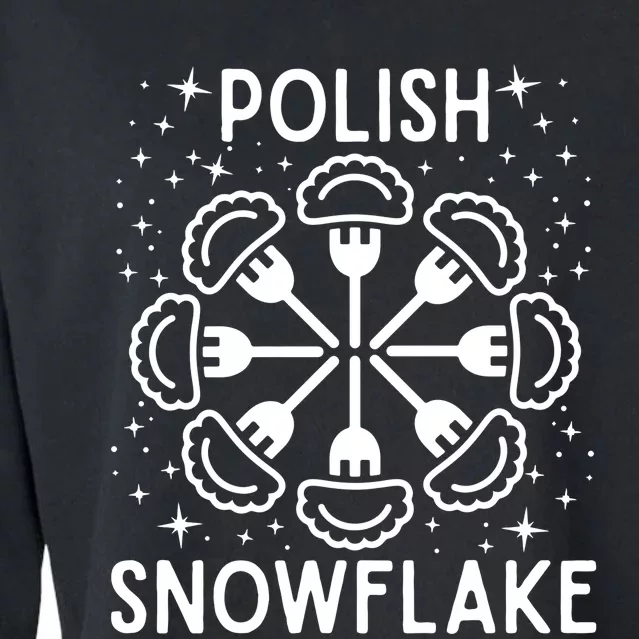 Polish Pierogi Snowflake Cropped Pullover Crew