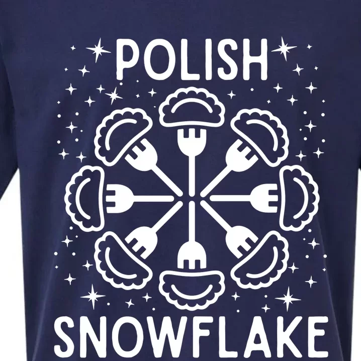 Polish Pierogi Snowflake Sueded Cloud Jersey T-Shirt