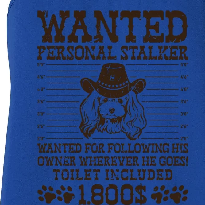 Poodle Personal Stalker Dog Walker Dog Trainer Great Gift Women's Racerback Tank